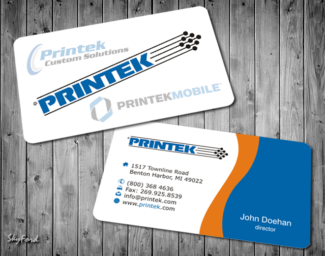 Business Card Design by SKYdesign for Printek, LLC | Design #963898