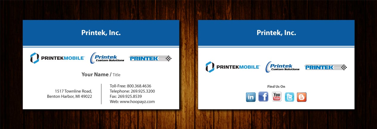 Business Card Design by Sbss for Printek, LLC | Design #963114