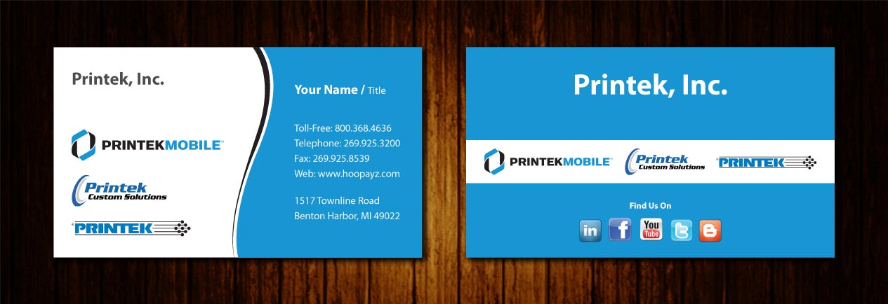 Diseño de Tarjeta de Presentación por Sbss para Printek, LLC | Diseño #963116