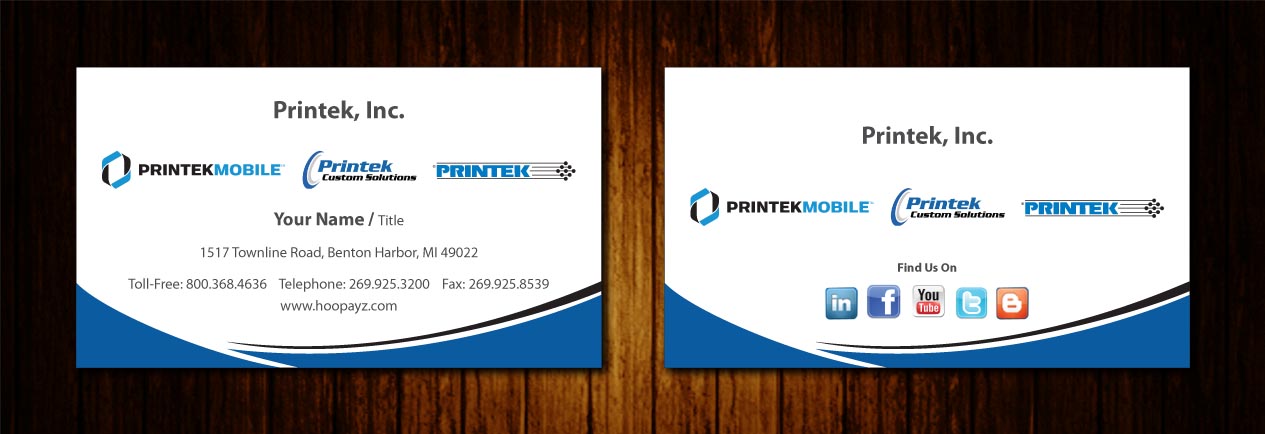 Business Card Design by Sbss for Printek, LLC | Design #963118