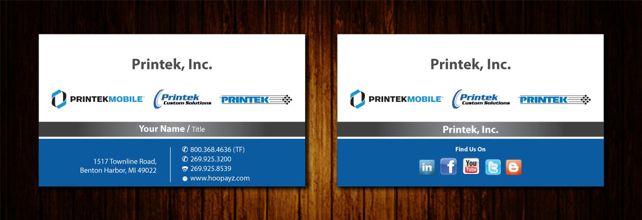 Diseño de Tarjeta de Presentación por Sbss para Printek, LLC | Diseño #963121