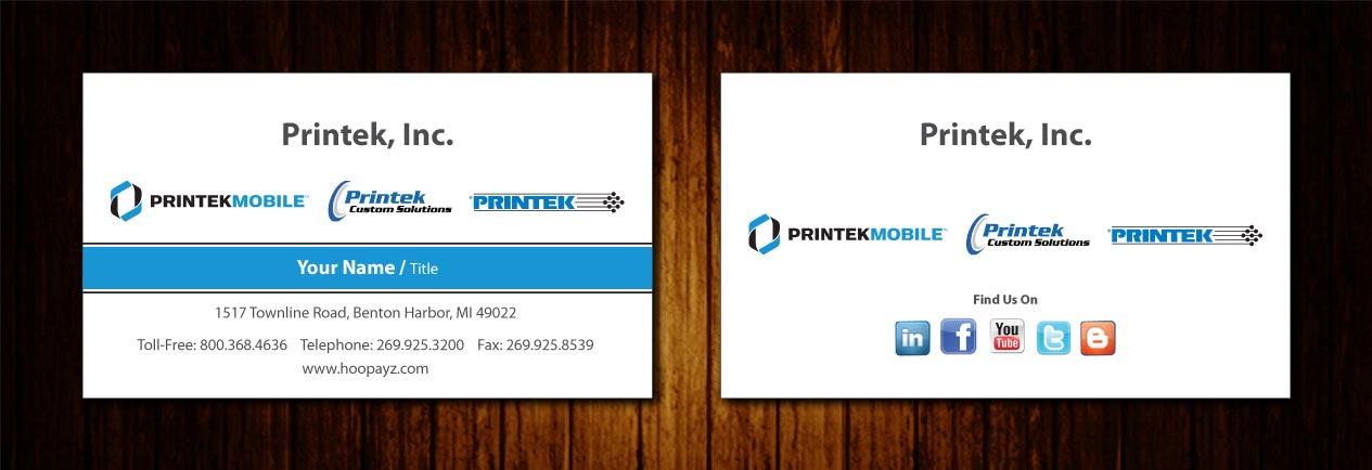 Diseño de Tarjeta de Presentación por Sbss para Printek, LLC | Diseño #963124