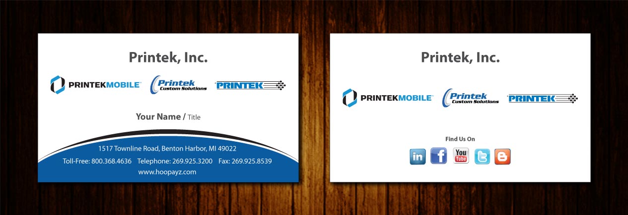Business Card Design by Sbss for Printek, LLC | Design #963127