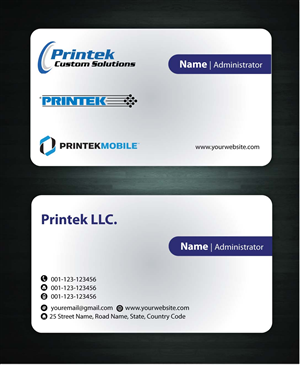 Diseño de Tarjeta de Presentación por Sbss para Printek, LLC | Diseño: #963540