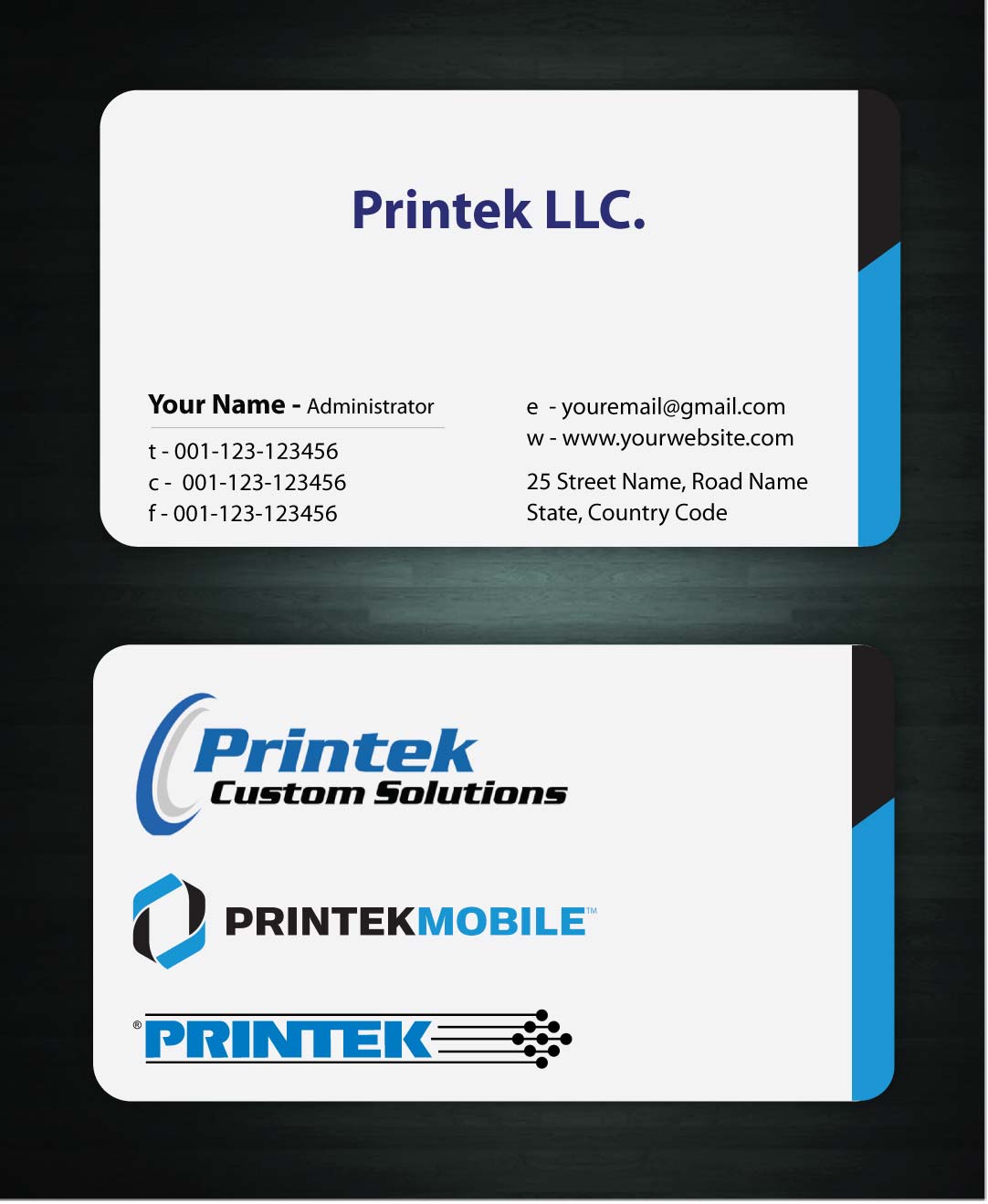 Diseño de Tarjeta de Presentación por Sbss para Printek, LLC | Diseño #963544