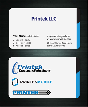Diseño de Tarjeta de Presentación por Sbss para Printek, LLC | Diseño: #963544
