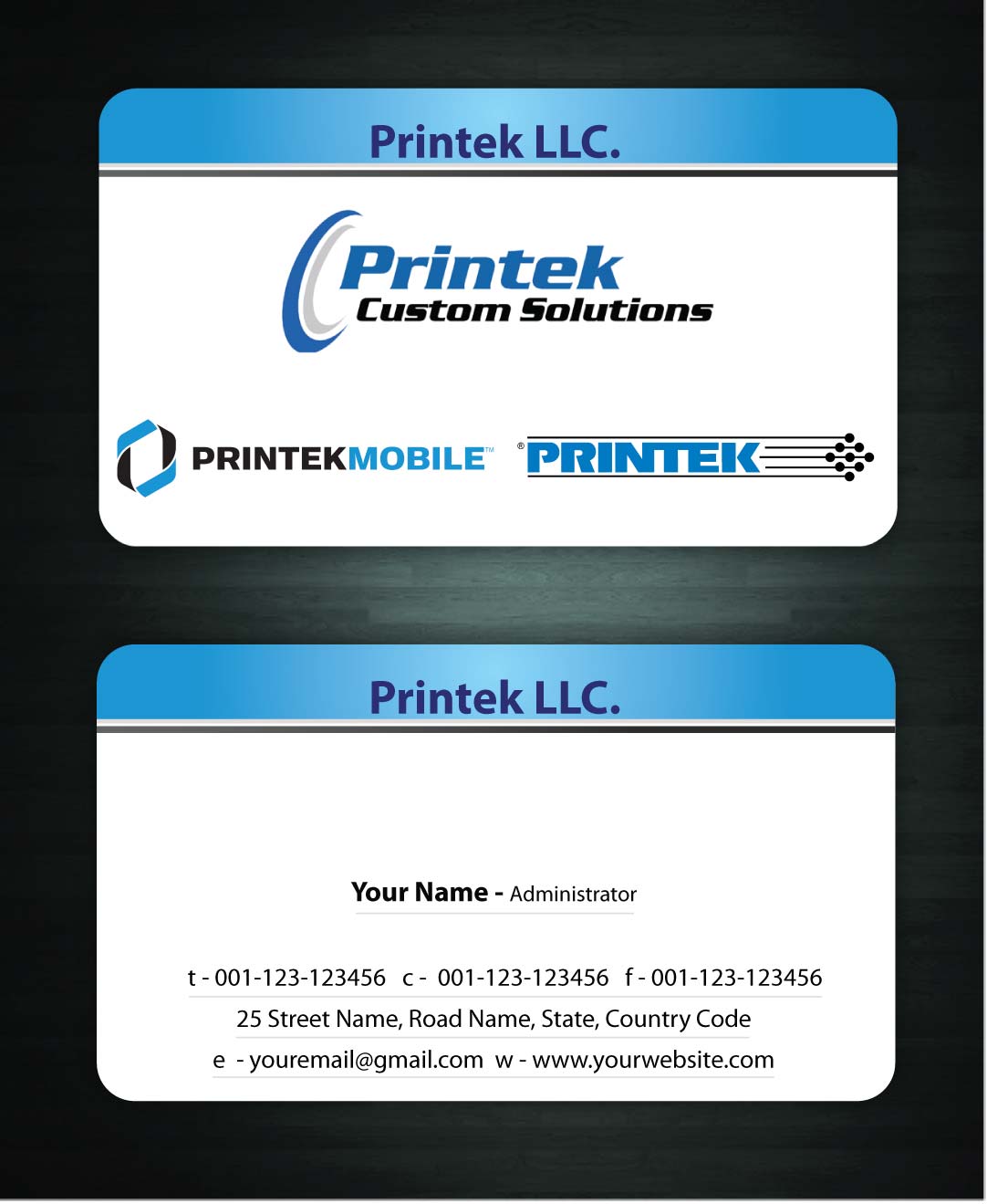 Diseño de Tarjeta de Presentación por Sbss para Printek, LLC | Diseño #963545