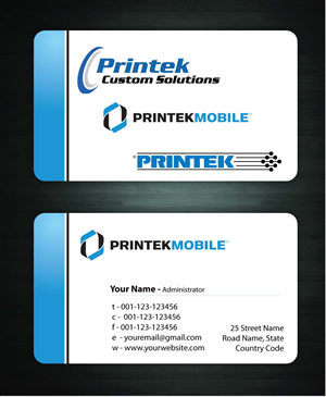 Diseño de Tarjeta de Presentación por Sbss para Printek, LLC | Diseño: #963546