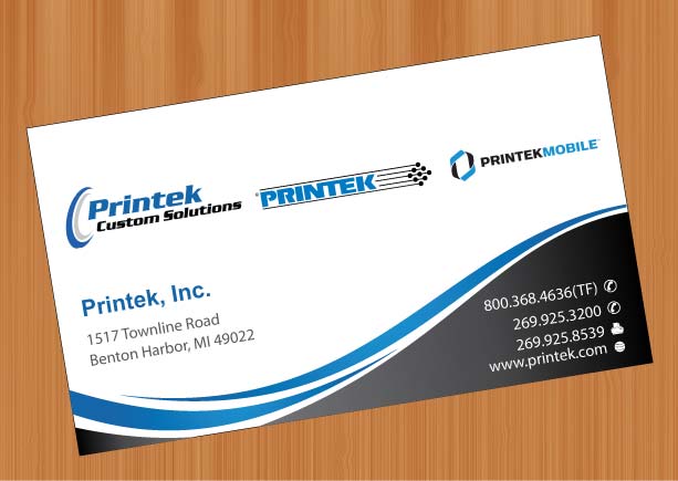 Business Card Design by Sbss for Printek, LLC | Design #967276