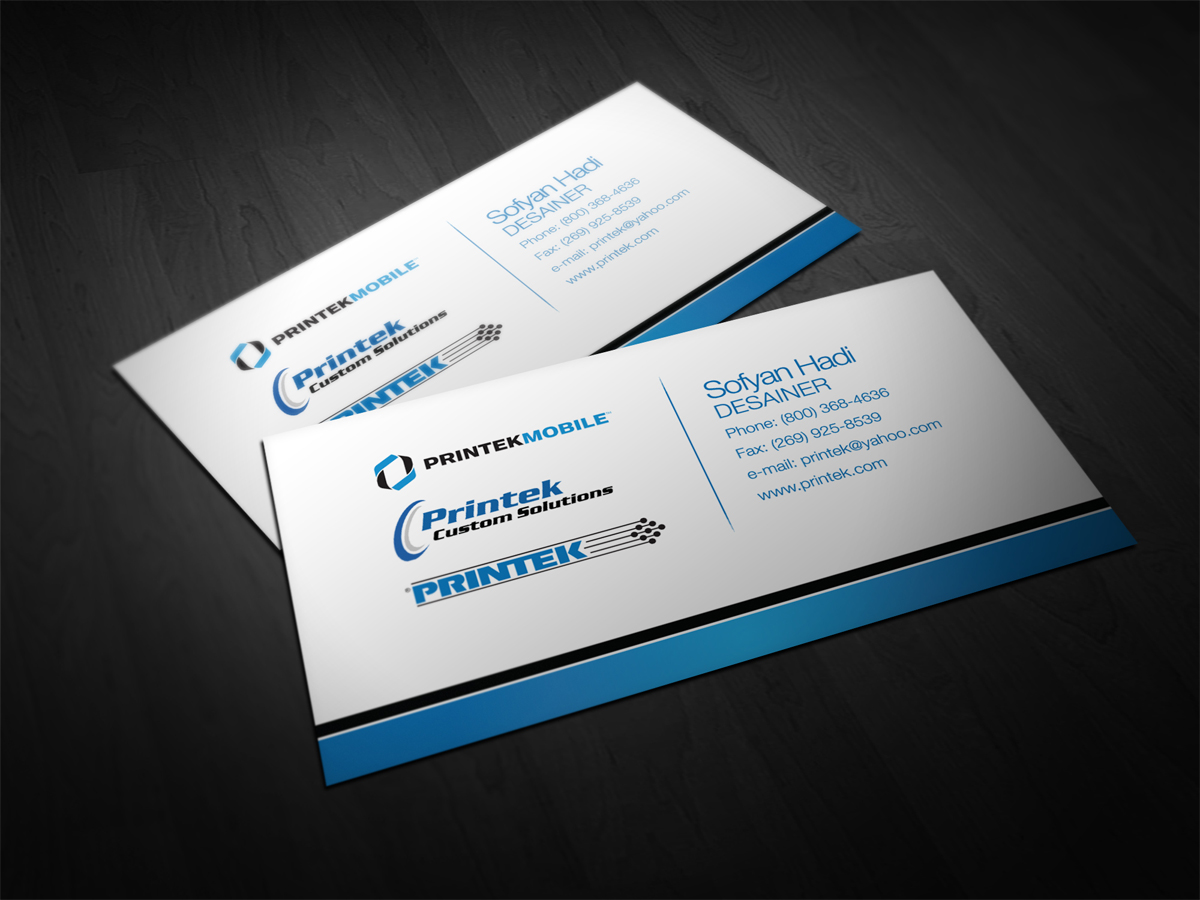 Business Card Design by sofyanhadi for Printek, LLC | Design #963637