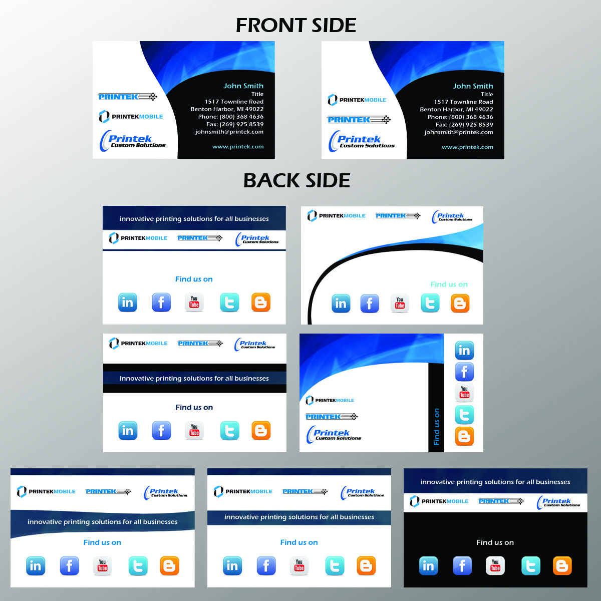 Diseño de Tarjeta de Presentación por wall-jamboree para Printek, LLC | Diseño #1000958