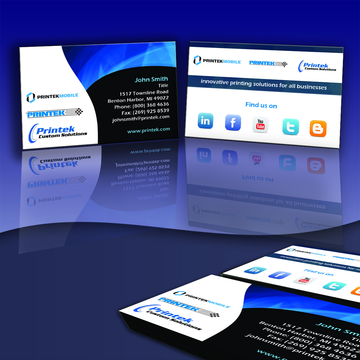 Diseño de Tarjeta de Presentación por wall-jamboree para Printek, LLC | Diseño #1004192