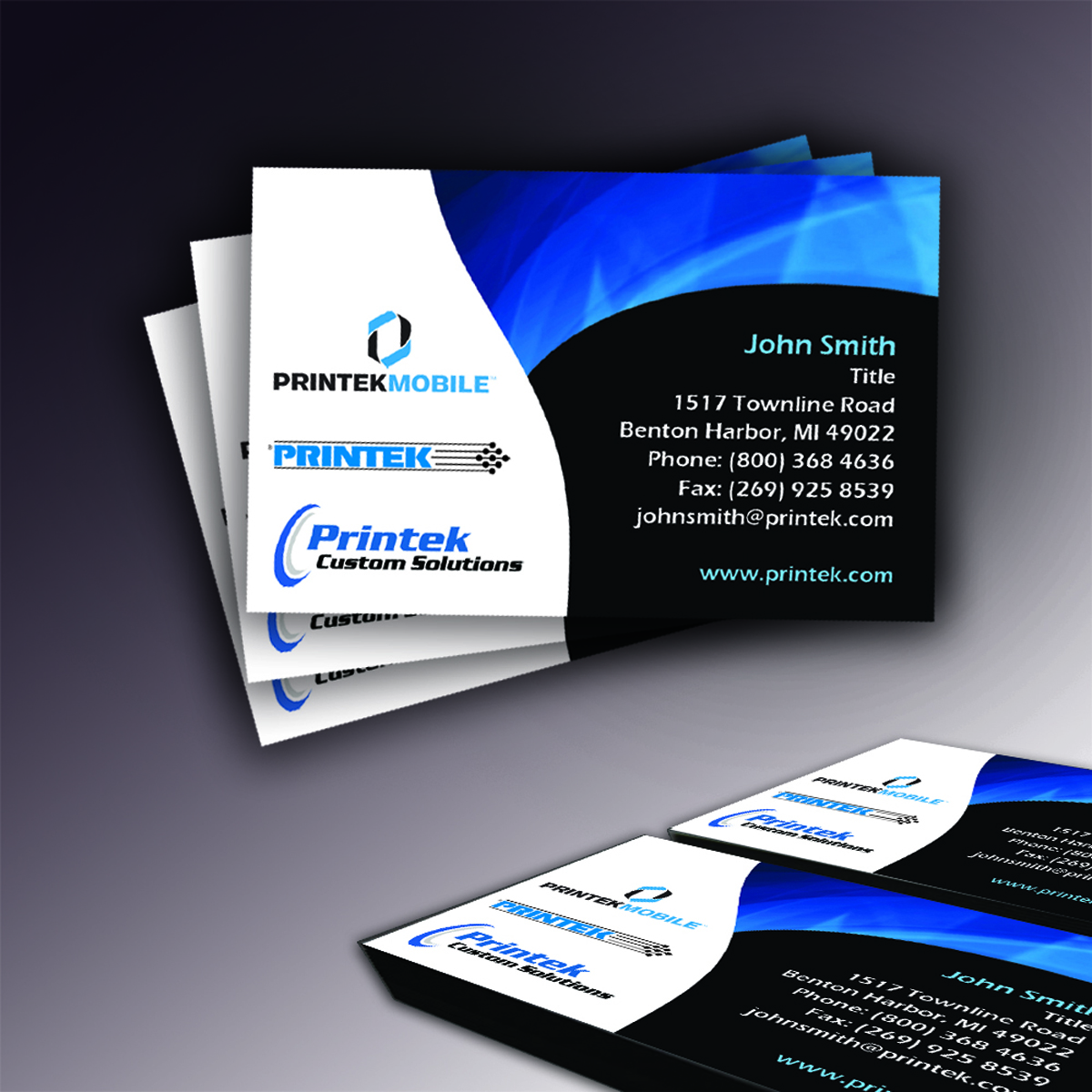 Business Card Design by wall-jamboree for Printek, LLC | Design #979765