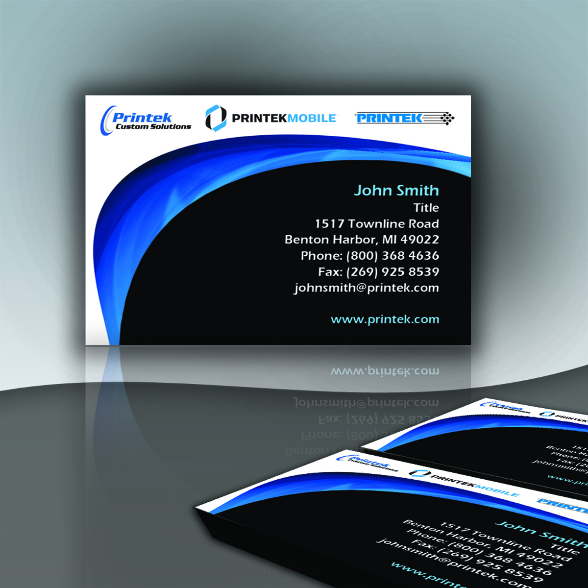 Diseño de Tarjeta de Presentación por wall-jamboree para Printek, LLC | Diseño #979766