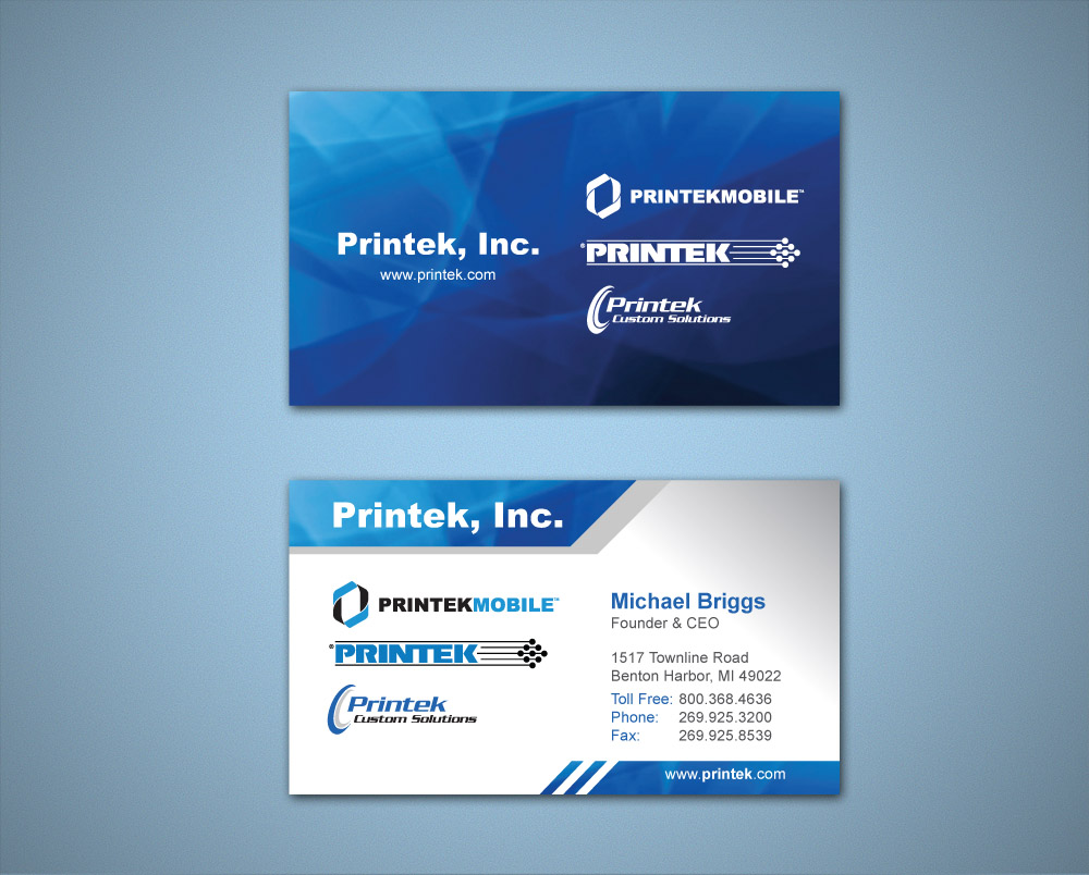 Design de Carte de Visite par MDesign pour Printek, LLC | Design #971044