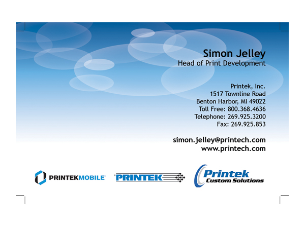 Business Card Design by ake for Printek, LLC | Design #983505