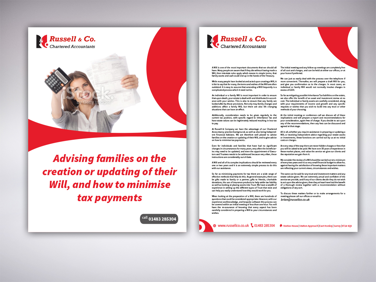 Flyer Design by LR Design for Russell & Co | Design #3782633
