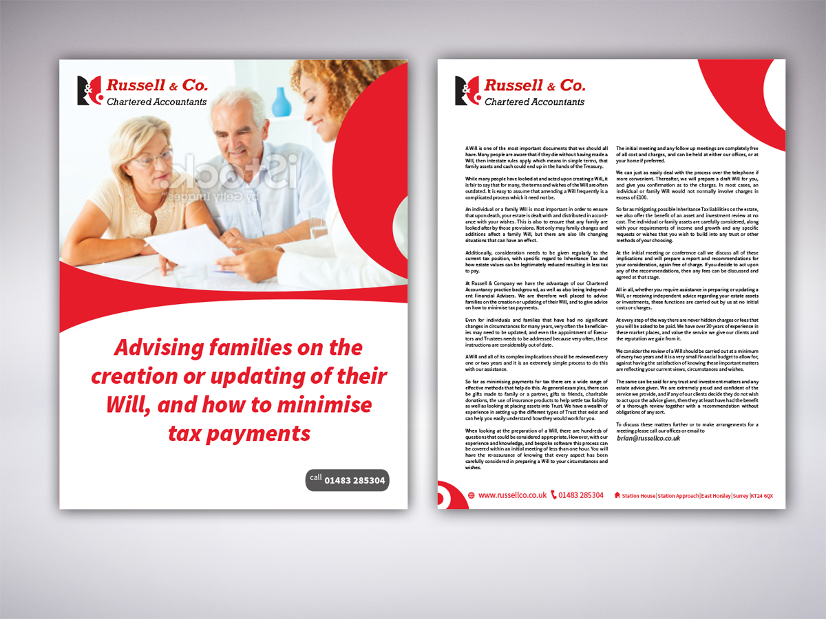Flyer Design by LR Design for Russell & Co | Design #3785549