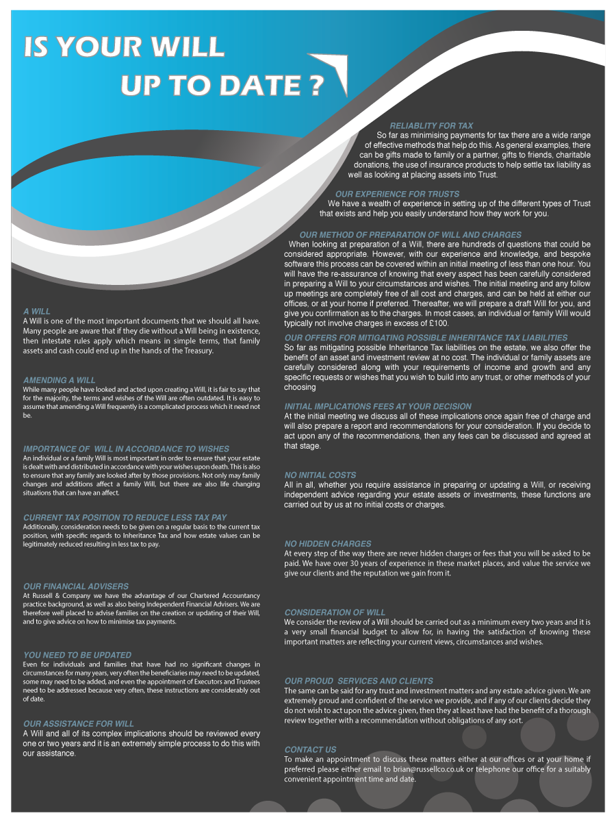 Flyer Design by mohdz AA for Russell & Co | Design #3752372