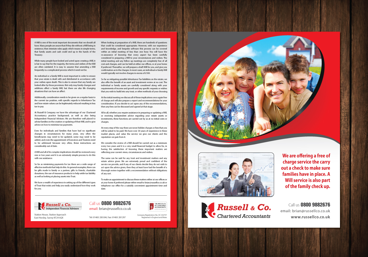 Flyer Design by meet007 for Russell & Co | Design #3755939