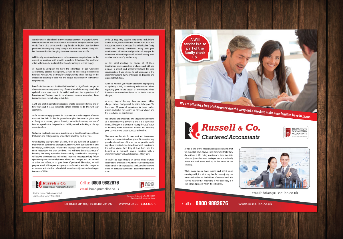 Flyer Design by meet007 for Russell & Co | Design #3756280