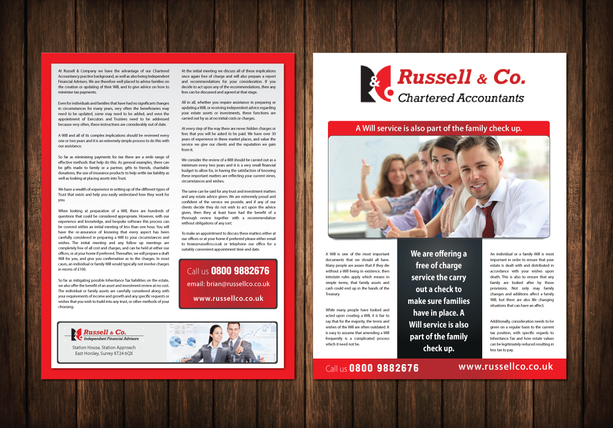 Flyer Design by meet007 for Russell & Co | Design #3756627