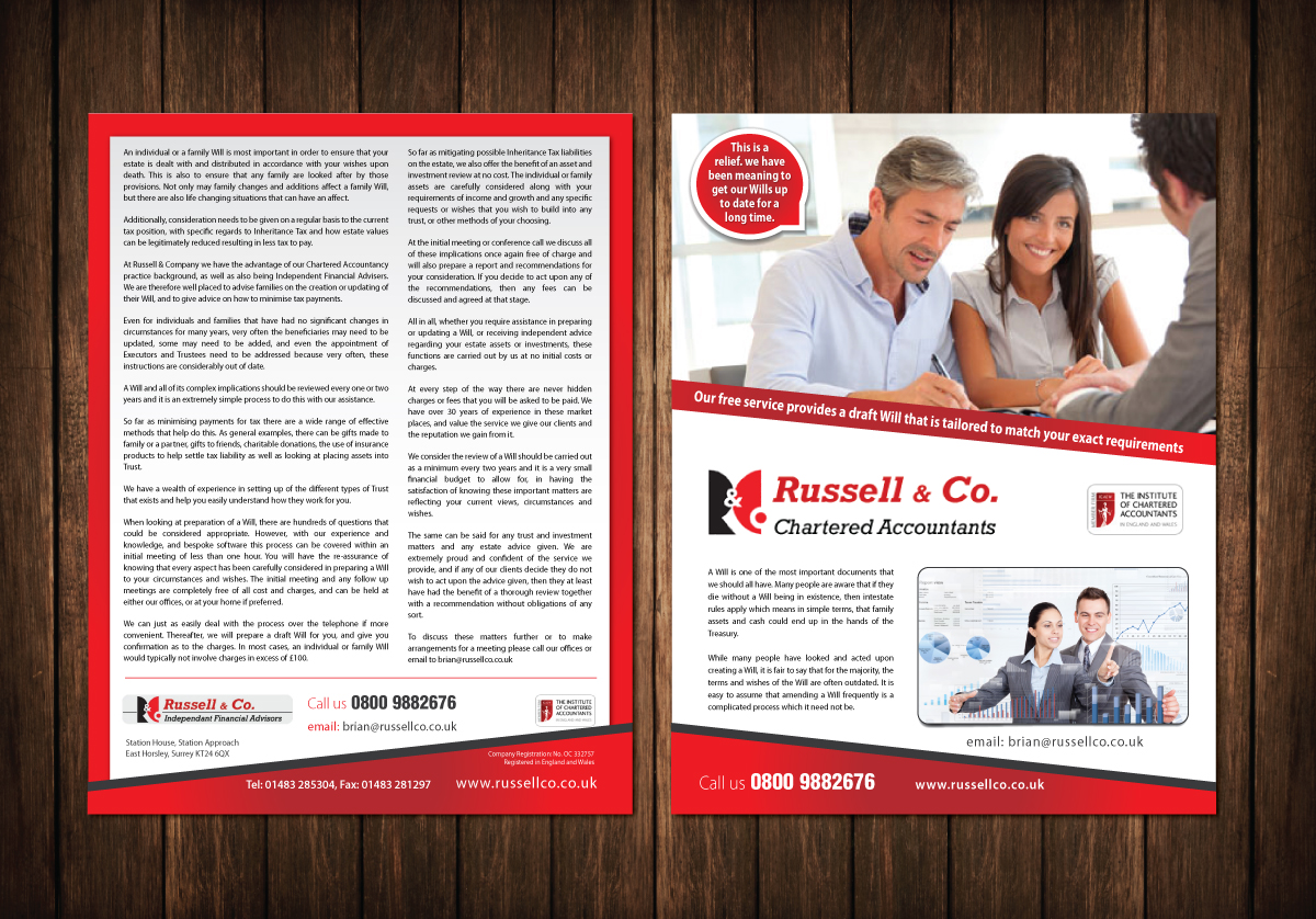 Flyer Design by meet007 for Russell & Co | Design #3759849