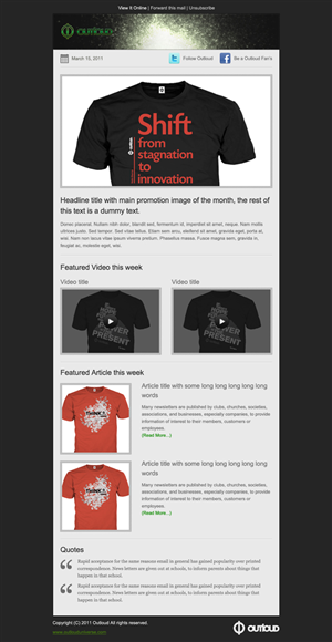 Diseño de Newsletter por slapBackChewLater para Outloud | Diseño: #224111