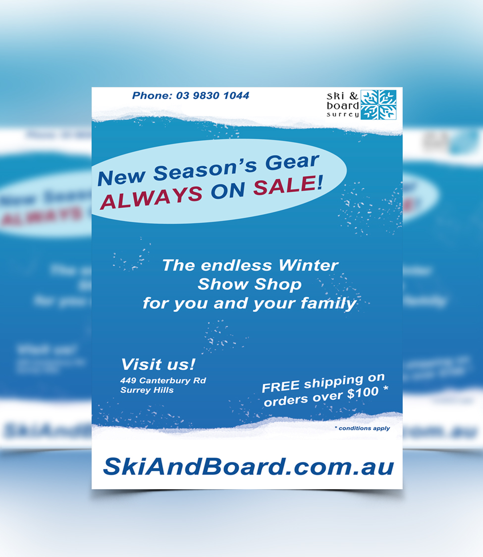 Flyer Design by RyanFlierman for Ski Sto P/L | Design #3681600