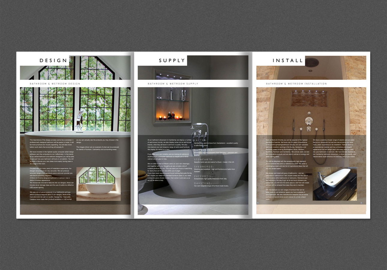 Brochure Design by RWDS for Stone   &  Chrome | Design #976517