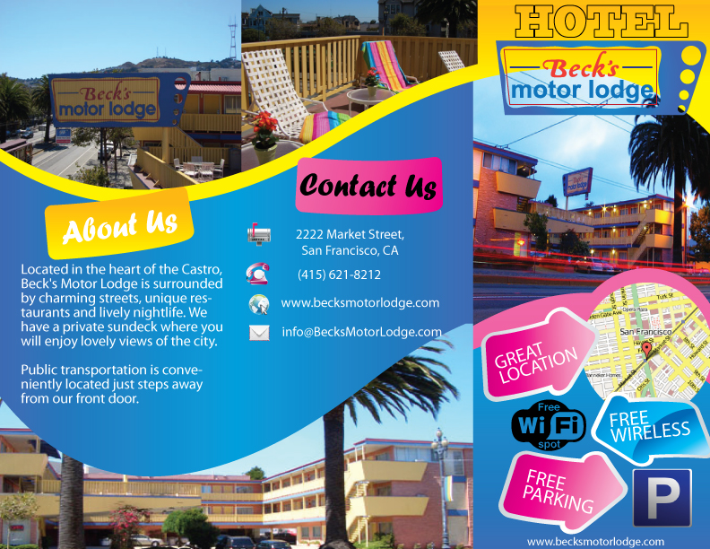 Brochure Design by BeButterfly for Becks Motor Lodge | Design #998660