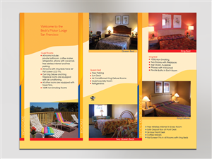 Brochure Design by Inventive_Jewel for Becks Motor Lodge | Design: #1019209