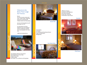 Brochure Design by Inventive_Jewel for Becks Motor Lodge | Design: #995864