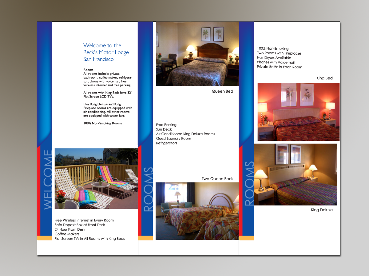 Brochure Design by Inventive_Jewel for Becks Motor Lodge | Design #995927