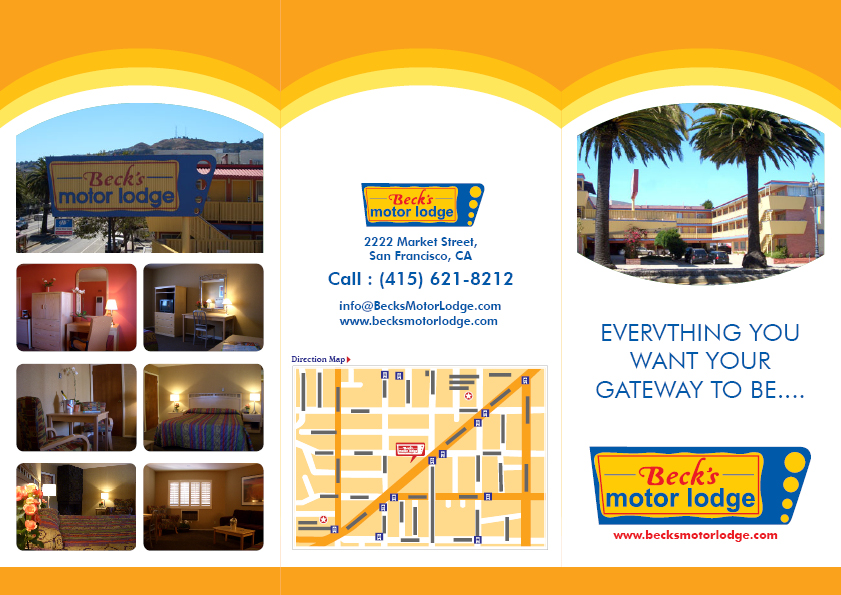 Brochure Design by rkailas for Becks Motor Lodge | Design #1000600