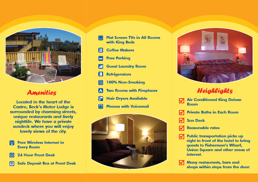 Brochure Design by rkailas for Becks Motor Lodge | Design #1000601