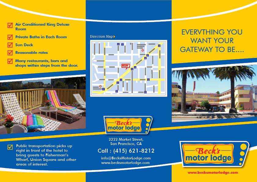 Brochure Design by rkailas for Becks Motor Lodge | Design #1000603
