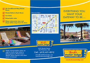 Brochure Design by rkailas for Becks Motor Lodge | Design: #1000603