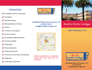 Brochure Design by meg for Becks Motor Lodge | Design: #984894