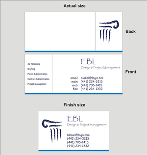 Business Card Design by INDIAN_Ashok for EBL Design & Project Management | Design: #3697405