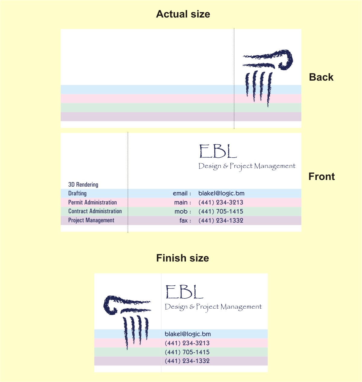 Business Card Design by INDIAN_Ashok for EBL Design & Project Management | Design #3697569