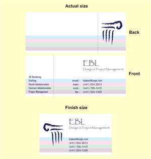 Business Card Design by INDIAN_Ashok for EBL Design & Project Management | Design: #3697569