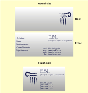Business Card Design by INDIAN_Ashok for EBL Design & Project Management | Design: #3703303