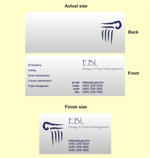 Business Card Design by INDIAN_Ashok for EBL Design & Project Management | Design: #3703306