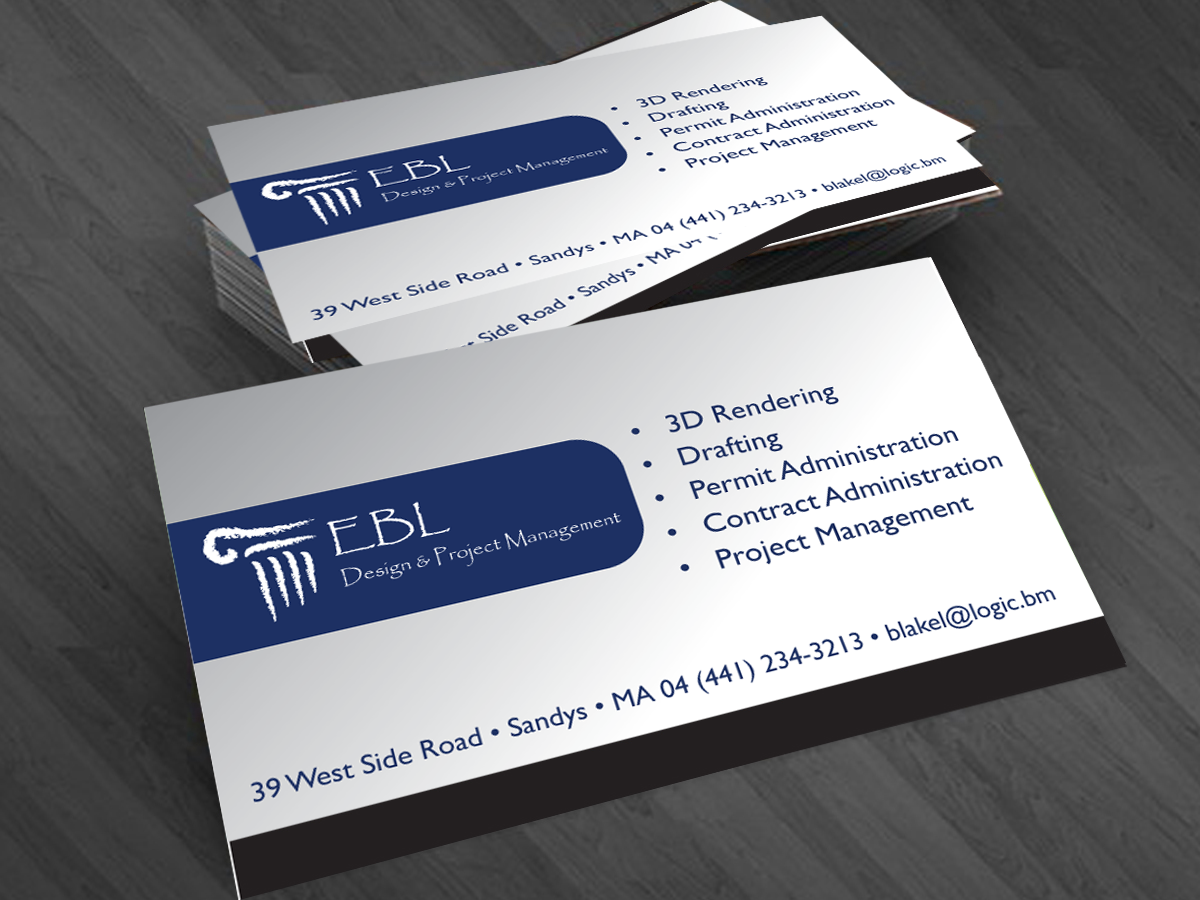 Business Card Design by cn graphic for EBL Design & Project Management | Design #3703643