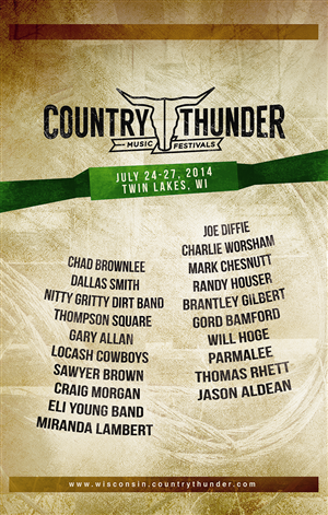 Country Thunder Wisconsin 2014 Poster | Poster Design by D-Design