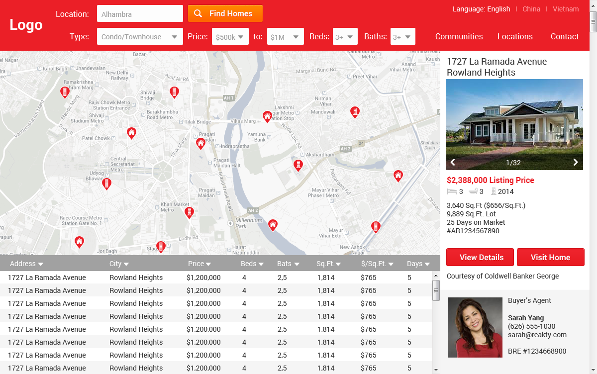 Web Design by Violeta Pironkova for IRN Realty | Design #3694578