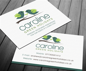 Business Card Design by Sarah Haroon for Caroline Green Holidays Ltd. | Design: #3687084