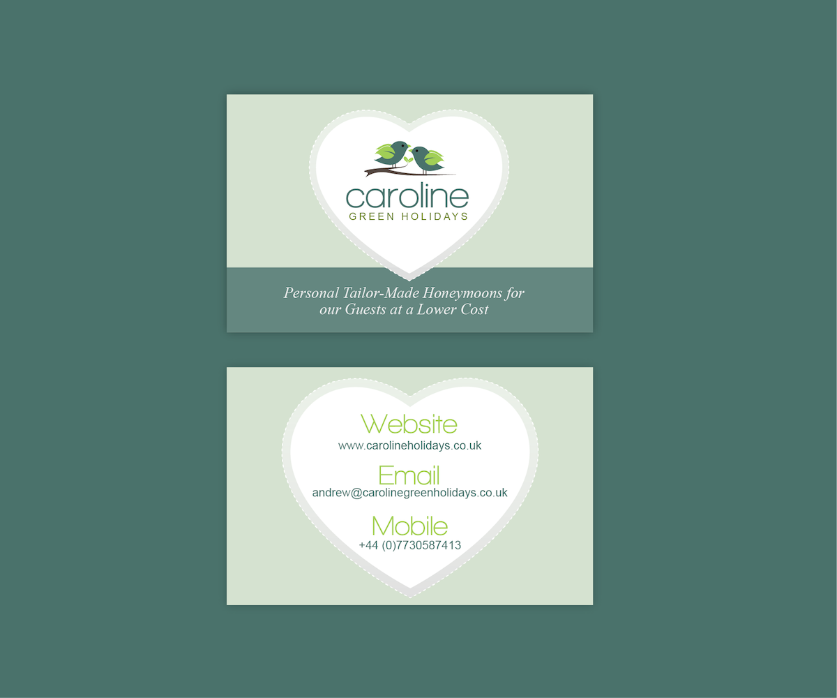 Business Card Design by distantbells for Caroline Green Holidays Ltd. | Design #3703260