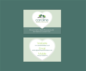 Business Card Design by distantbells for Caroline Green Holidays Ltd. | Design: #3703260